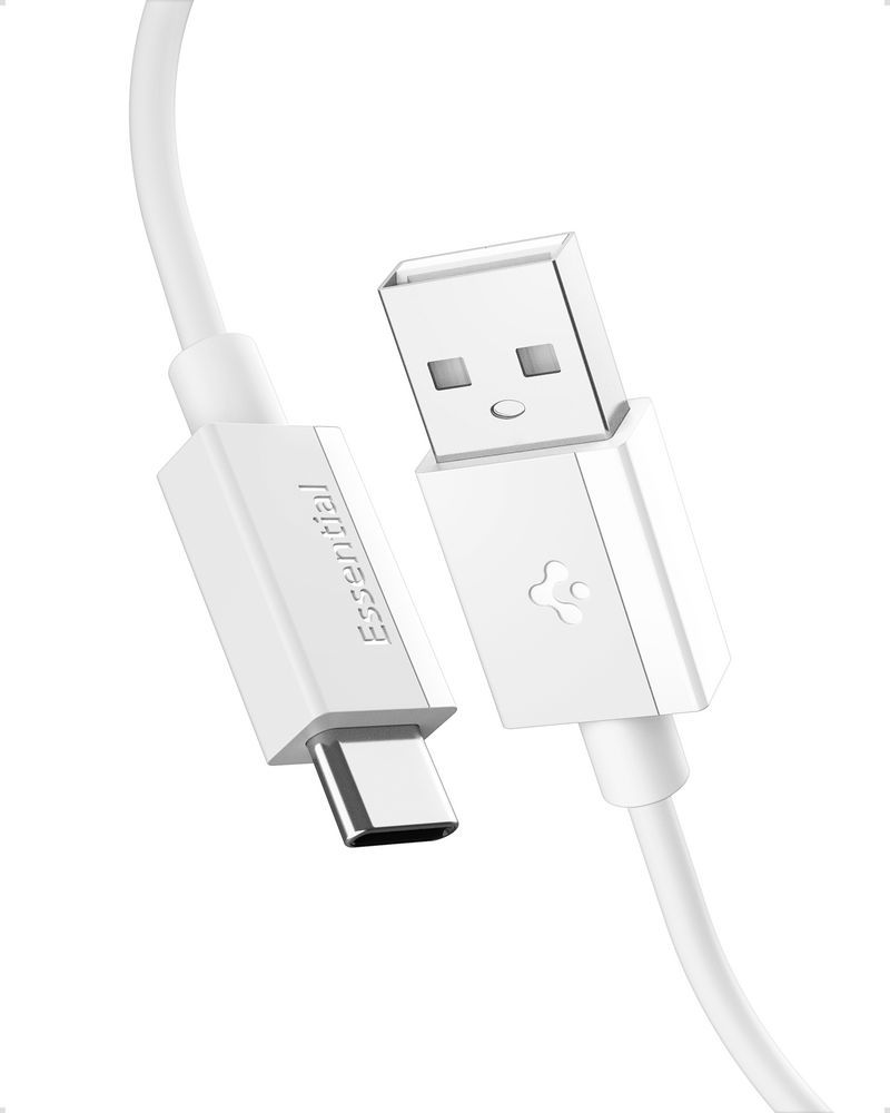 Spigen Essential USB-A to USB C-60W Cable 1m White Spigen Essential USB-A to USB C-60W Cable 1m White