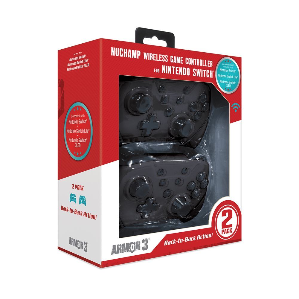 ARMOR3 NuChamp Nintendo Switch Gamepad Black (2pack) ARMOR3 NuChamp Nintendo Switch Gamepad Black (2pack)