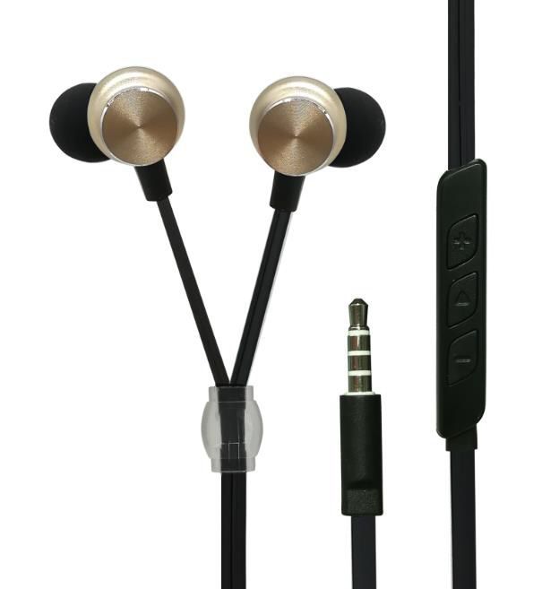 2GO Luxury Zipper-Style In-Ear Stereo Headset Black/Gold 2GO Luxury Zipper-Style In-Ear Stereo Headset Black/Gold