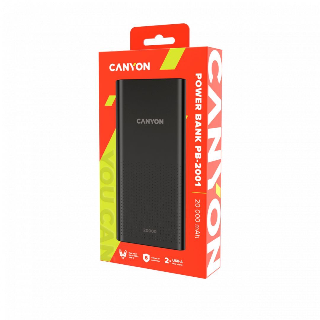 Canyon CNE-CPB2001B 20000mAh PowerBank Black Canyon CNE-CPB2001B 20000mAh PowerBank Black