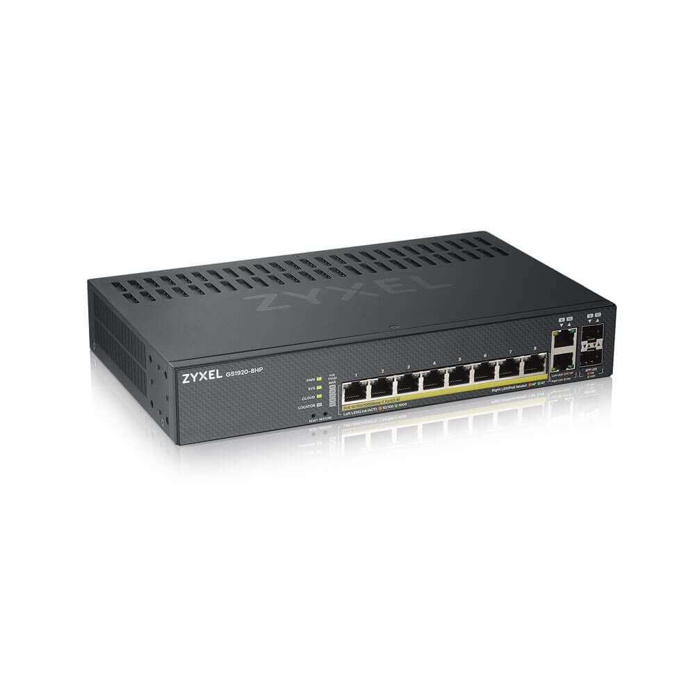 ZyXEL GS1920-8HPV2 8-port GbE Smart Managed PoE Switch ZyXEL GS1920-8HPV2 8-port GbE Smart Managed PoE Switch