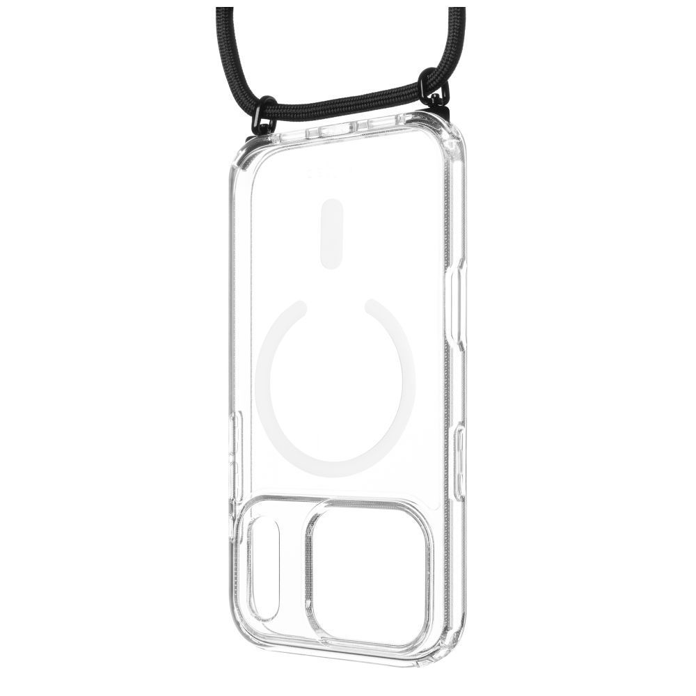 FIXED Nyakbaakasztható MagPure tok Apple iPhone 17 Pro telefonhoz, fekete FIXED Nyakbaakasztható MagPure tok Apple iPhone 17 Pro telefonhoz, fekete