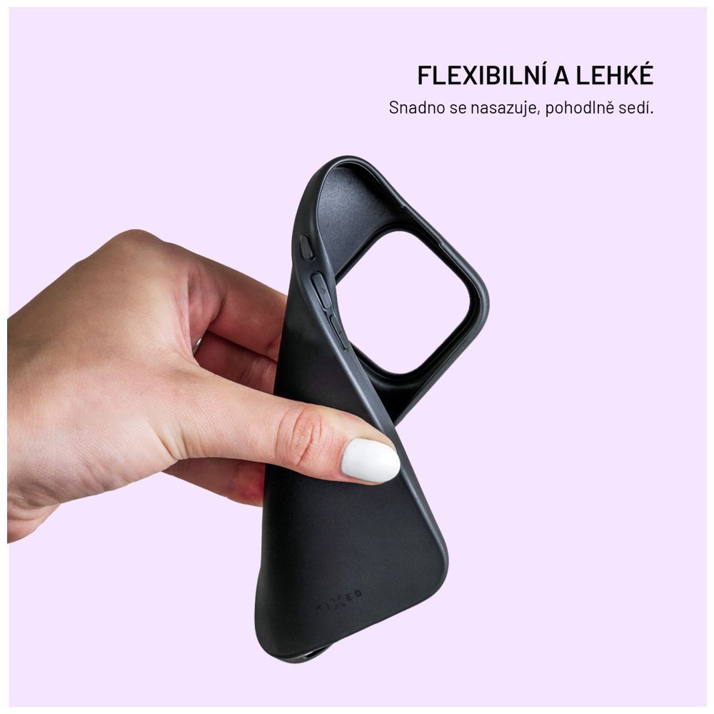 FIXED újrahasznosított anyagból készült TPU tok Apple iPhone 17 Pro Max készülékhez, fekete FIXED újrahasznosított anyagból készült TPU tok Apple iPhone 17 Pro Max készülékhez, fekete