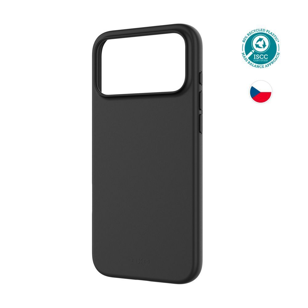 FIXED újrahasznosított anyagból készült TPU tok Apple iPhone 17 Pro Max készülékhez, fekete FIXED újrahasznosított anyagból készült TPU tok Apple iPhone 17 Pro Max készülékhez, fekete