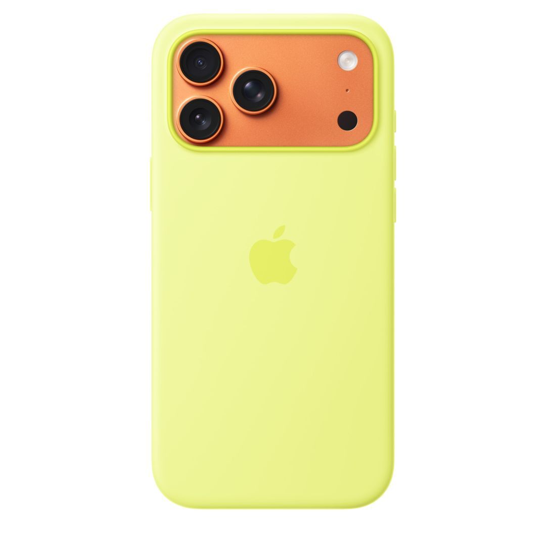 Apple iPhone 17 Pro Max Silicone Case with MagSafe Neon Yellow Apple iPhone 17 Pro Max Silicone Case with MagSafe Neon Yellow