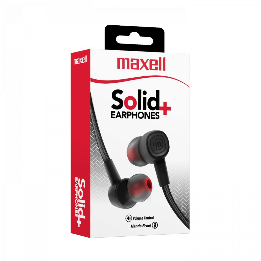 Maxell Sin-8 Solid+ Earbud Black Maxell Sin-8 Solid+ Earbud Black