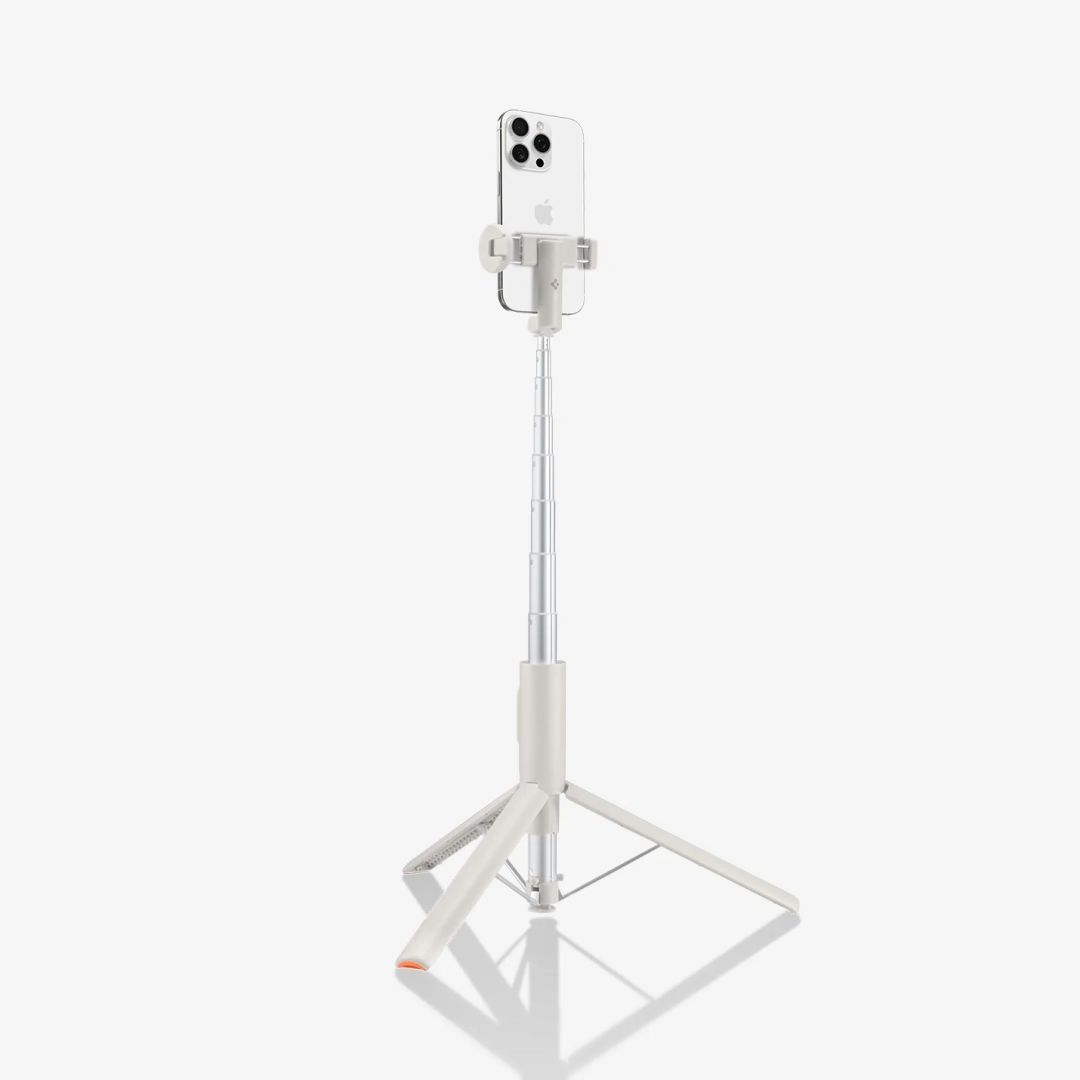 Spigen Tripod Selfie Stick MagSafe Auto-Open Dune Beige
