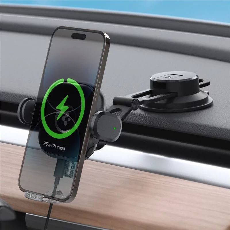Spigen OneTap Universal Wireless Car Charger for Dashboard / Windshield Black Spigen OneTap Universal Wireless Car Charger for Dashboard / Windshield Black