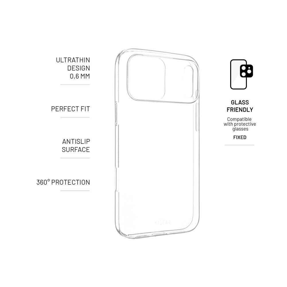 FIXED Story ultravékony TPU telefontok Apple iPhone 17 Pro Max telefonhoz, átlátszó FIXED Story ultravékony TPU telefontok Apple iPhone 17 Pro Max telefonhoz, átlátszó