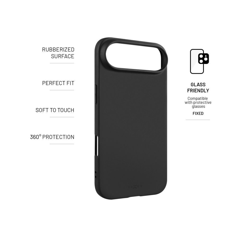 FIXED Gumírozott telefontok Story Apple iPhone Air telefonhoz, fekete FIXED Gumírozott telefontok Story Apple iPhone Air telefonhoz, fekete
