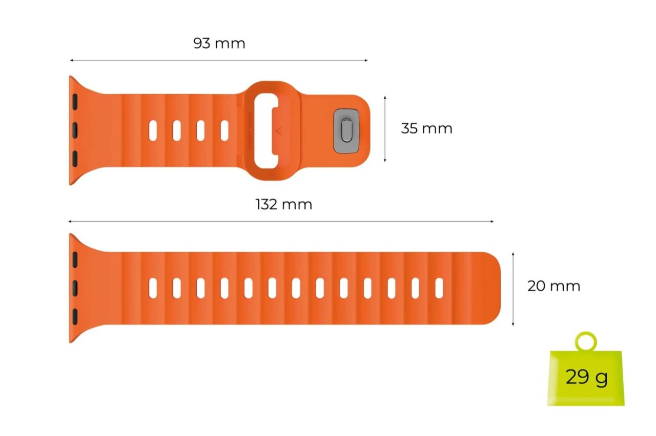 Mobile Origin Strap III for Apple Watch 49mm/46mm/45mm/44mm Orange Mobile Origin Strap III for Apple Watch 49mm/46mm/45mm/44mm Orange