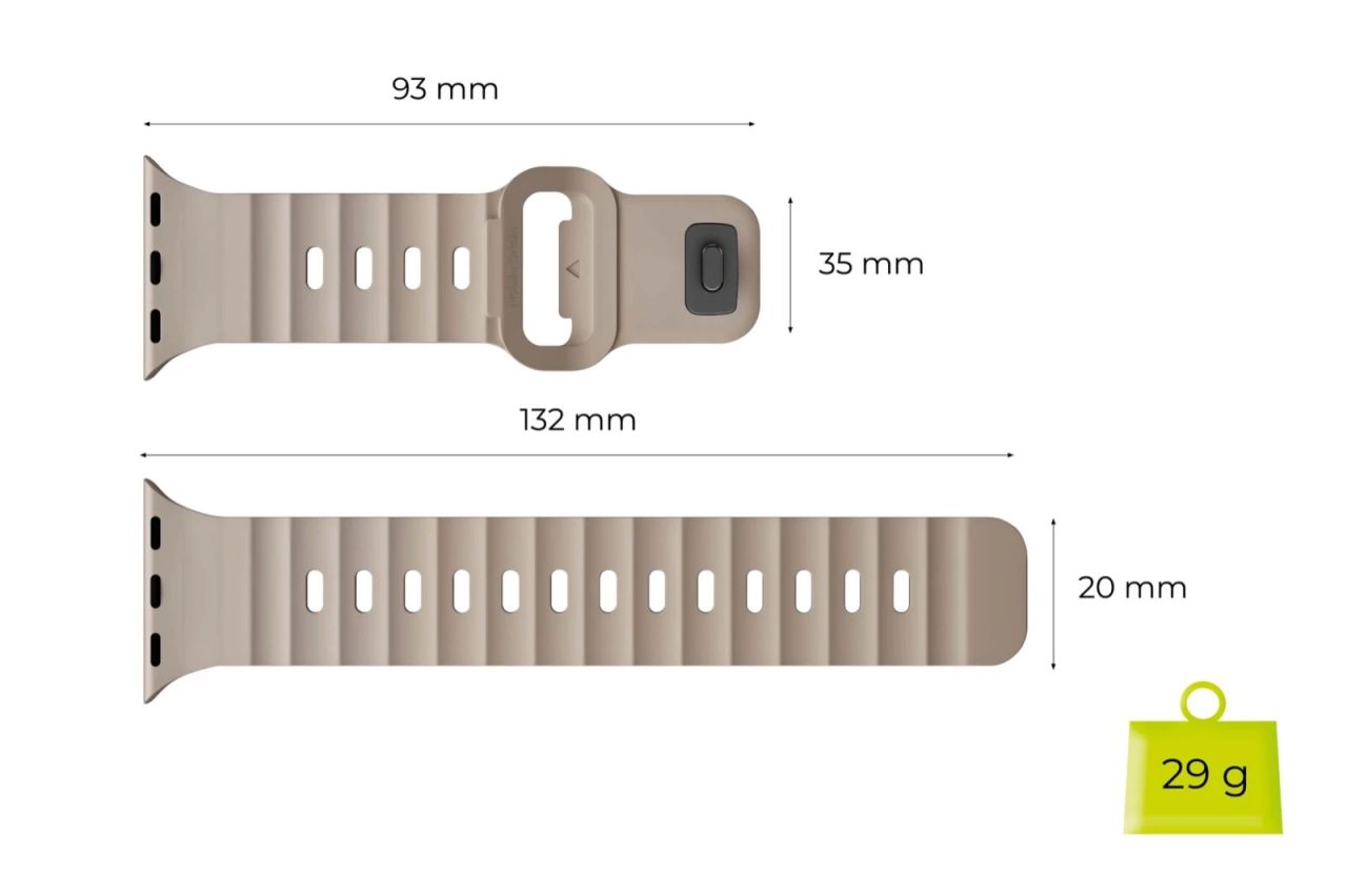 Mobile Origin Strap III for Apple Watch 49mm/46mm/45mm/44mm Light Beige