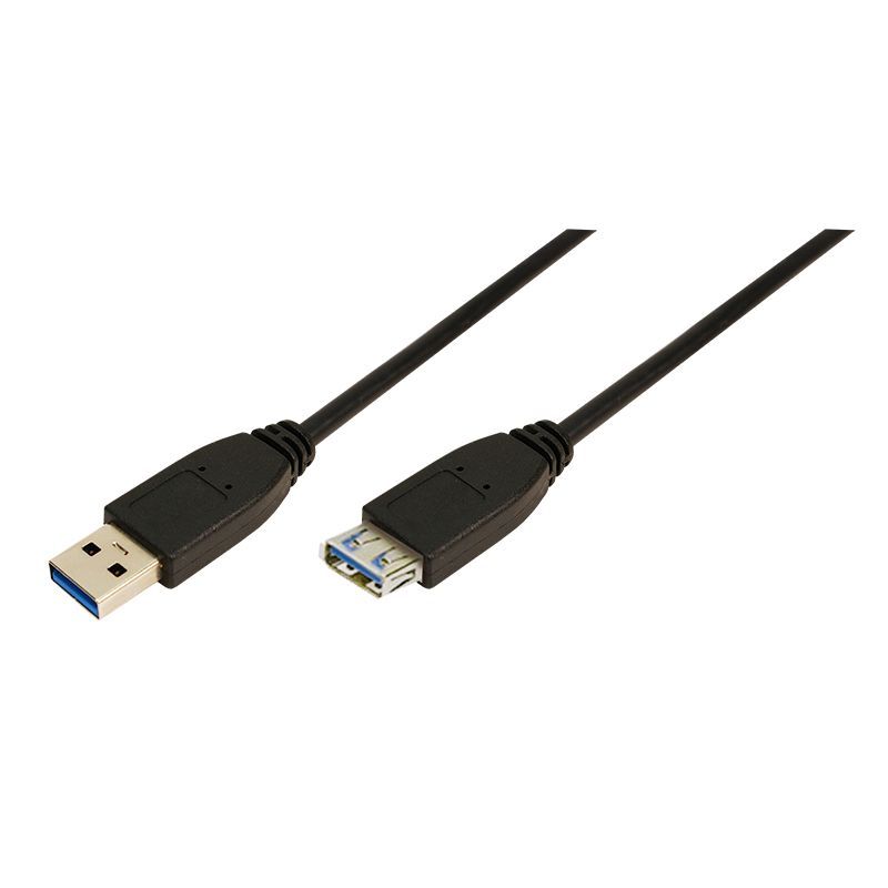 Logilink USB3.0 A-A male/female cable 2m Black Logilink USB3.0 A-A male/female cable 2m Black