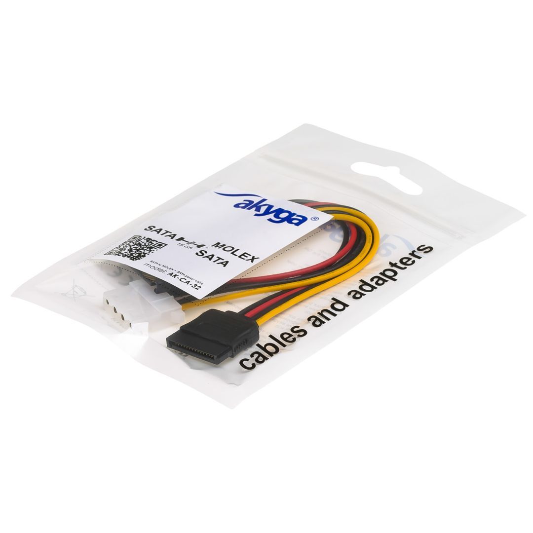 Akyga AK-CA-32 SATA /MOLEX átalakító Y kábel Akyga AK-CA-32 SATA /MOLEX átalakító Y kábel