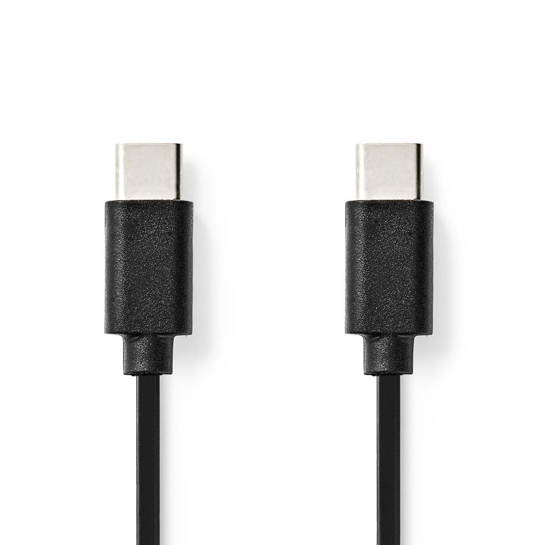 Nedis USB-C to USB-C USB Cable 1m Black Nedis USB-C to USB-C USB Cable 1m Black