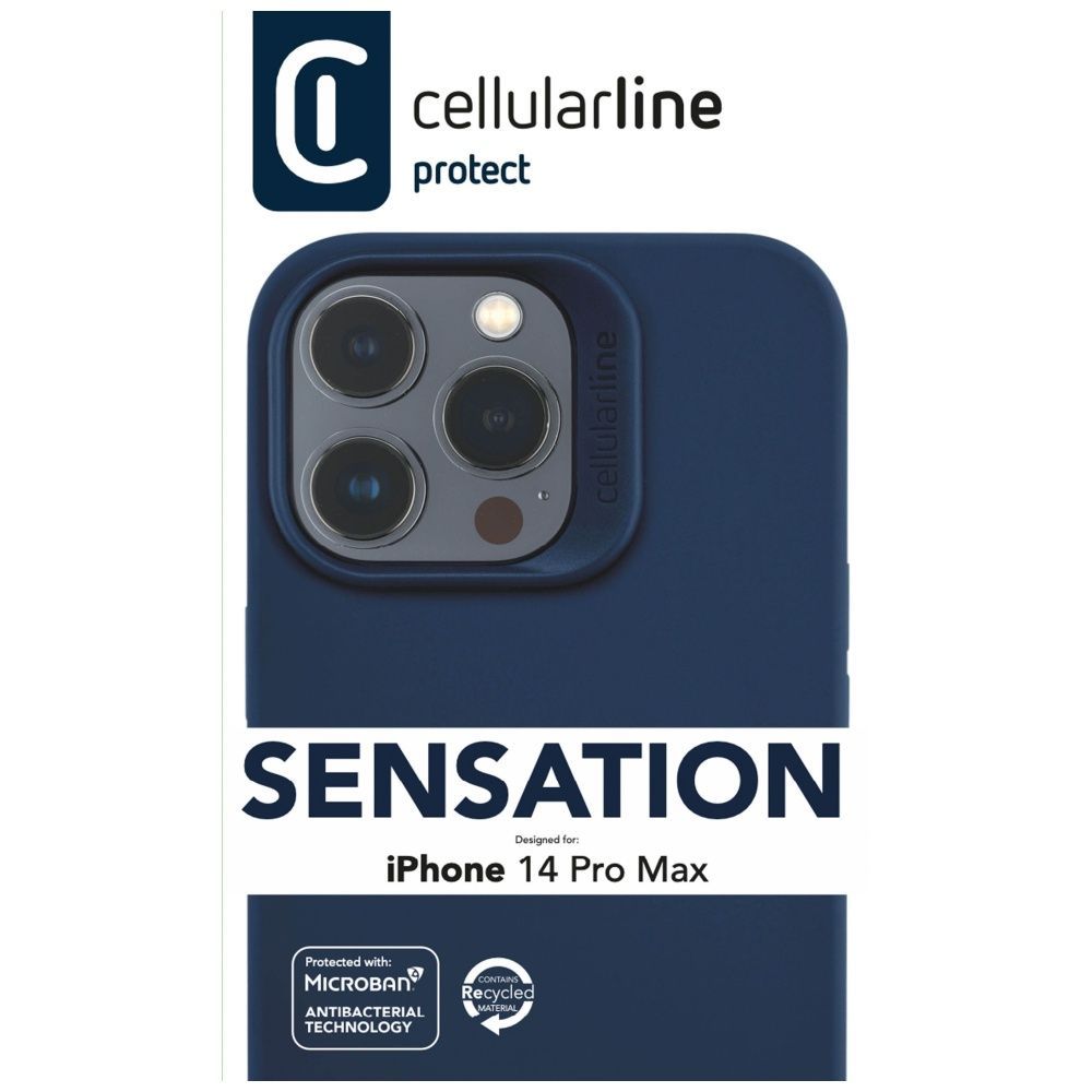 Cellularline Sensation protective silicone cover for Apple iPhone 14 PRO MAX, blue Cellularline Sensation protective silicone cover for Apple iPhone 14 PRO MAX, blue