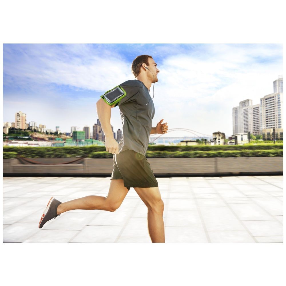 Cellularline Sportluoprene case ARMBAND RUNNING for smartphones up to 5.2" Lime