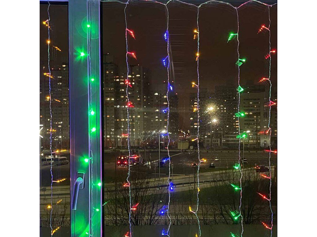 ColorWay LED garland curtain 3x3m 300LED multicolor ColorWay LED garland curtain 3x3m 300LED multicolor