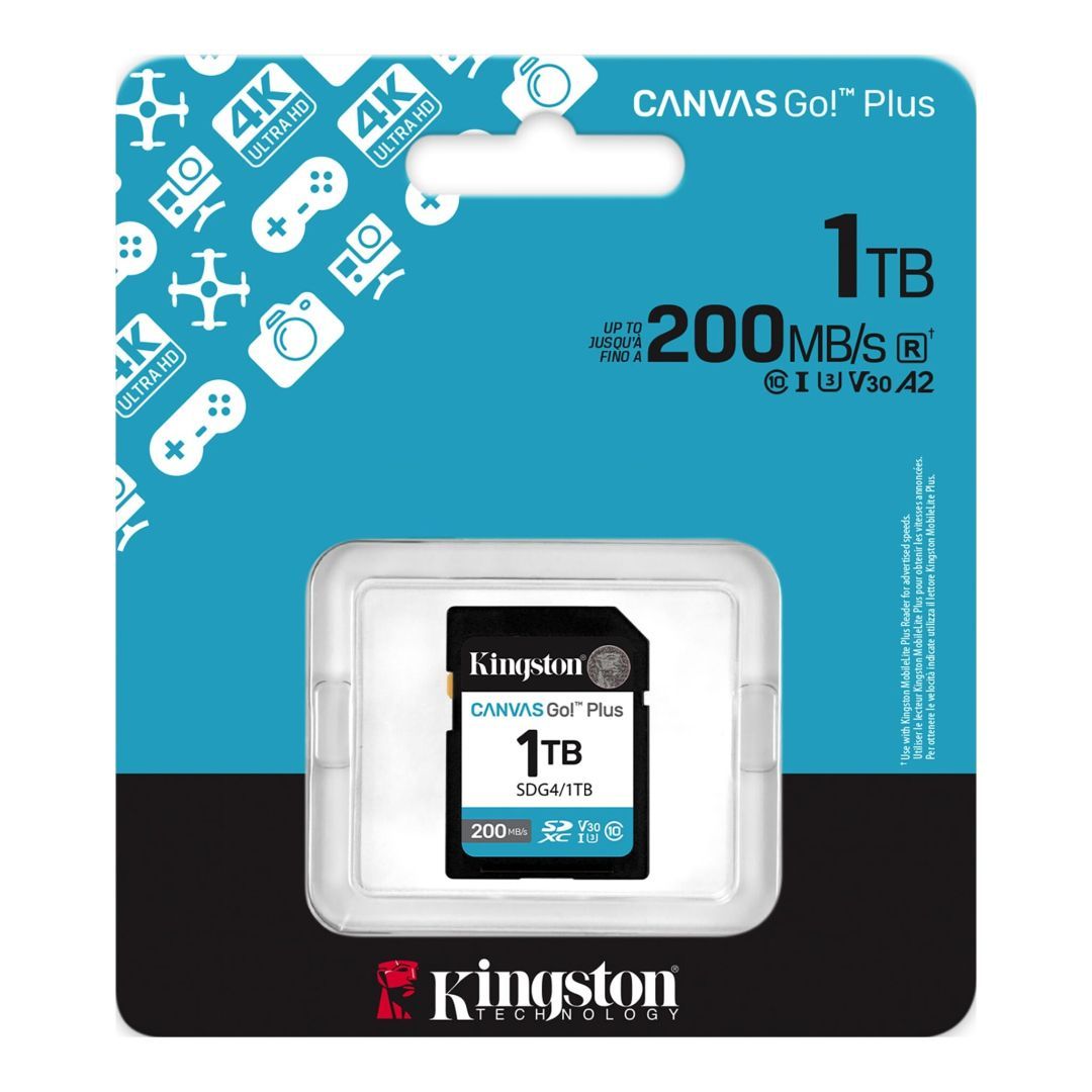 Kingston 1TB Canvas Go Plus Gen4 Class 10 UHS-I U3 V30