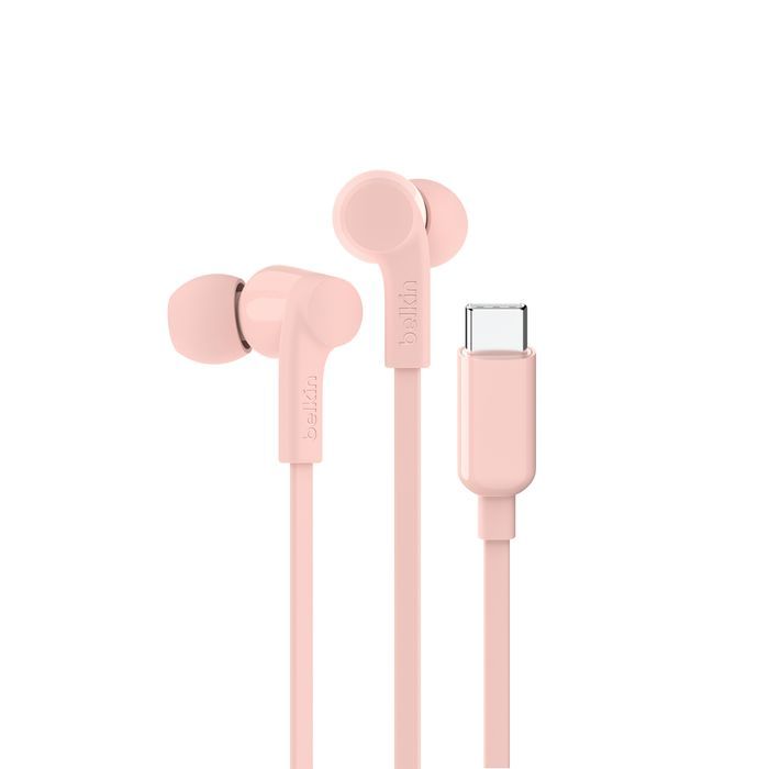 Belkin SoundForm USB-C Wired Earbuds with Adjustable Volume Limiter Pink Belkin SoundForm USB-C Wired Earbuds with Adjustable Volume Limiter Pink