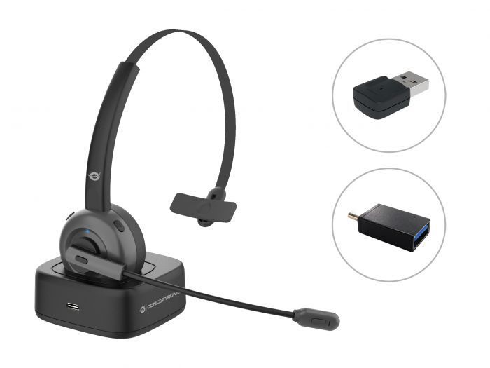 Conceptronic POLONA03BDA Wireless Bluetooth Mono Headset with Charging Dock Black Conceptronic POLONA03BDA Wireless Bluetooth Mono Headset with Charging Dock Black