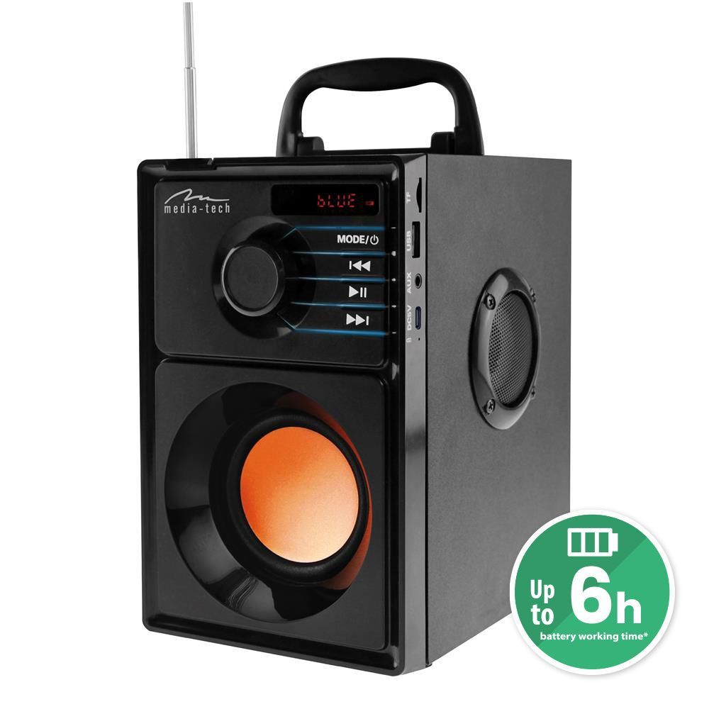 Media-Tech MT3145 V2 BoomBox Bluetooth Speaker Black Media-Tech MT3145 V2 BoomBox Bluetooth Speaker Black