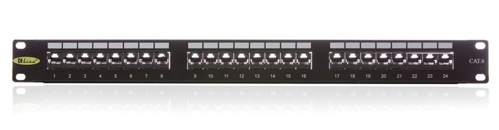 Keline 24-port Patch Panel 1U Black Keline 24-port Patch Panel 1U Black