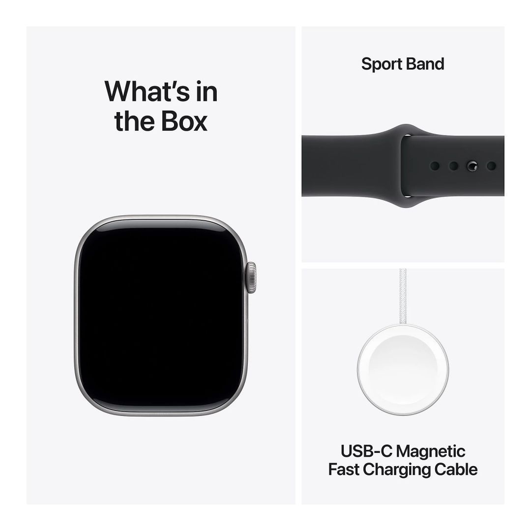 Apple Watch S11 GPS 42mm Space Grey Aluminium Case with Black Sport Band M/L Apple Watch S11 GPS 42mm Space Grey Aluminium Case with Black Sport Band M/L