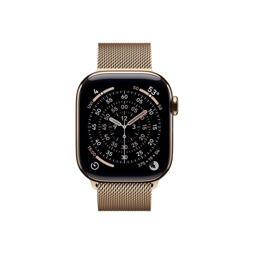 Apple Watch S11 Cellular 42mm Gold Titanium Case with Gold Milanese Loop Apple Watch S11 Cellular 42mm Gold Titanium Case with Gold Milanese Loop
