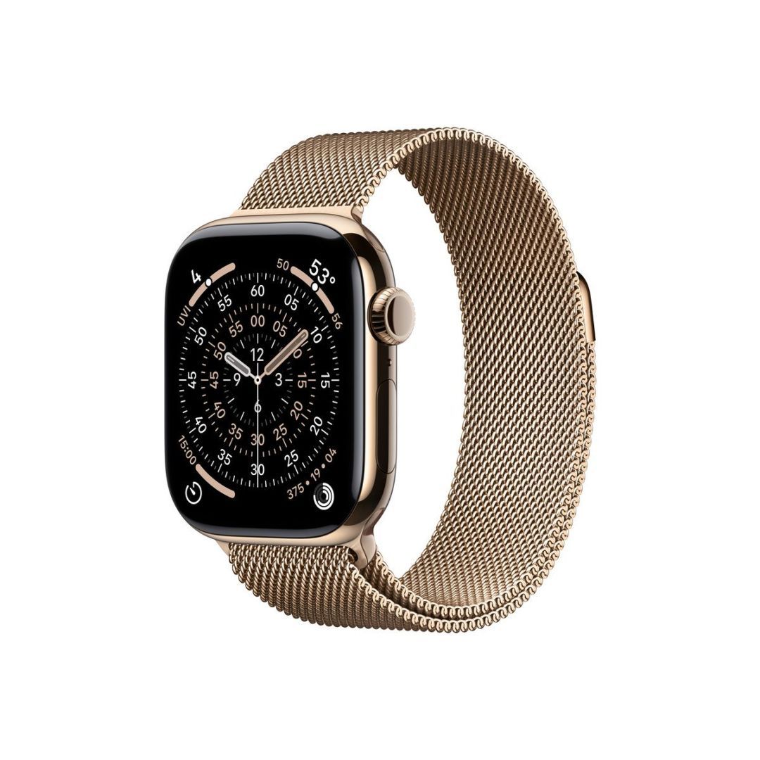 Apple Watch S11 Cellular 42mm Gold Titanium Case with Gold Milanese Loop Apple Watch S11 Cellular 42mm Gold Titanium Case with Gold Milanese Loop