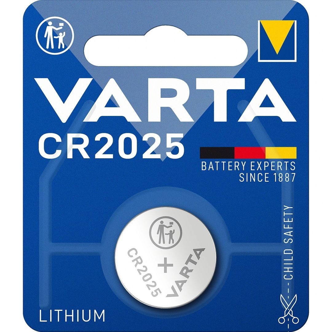Varta CR2025 Lítium Gombelem 1db/csomag Varta CR2025 Lítium Gombelem 1db/csomag