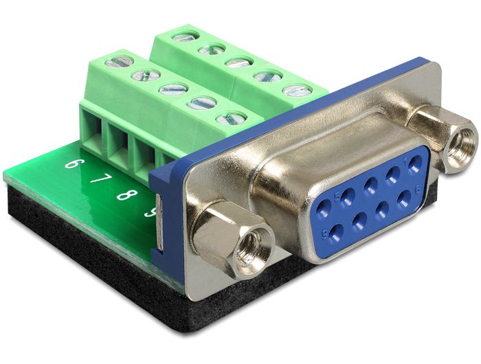 DeLock Adapter Sub-D 9 pin female > Terminal block 10 pin DeLock Adapter Sub-D 9 pin female > Terminal block 10 pin