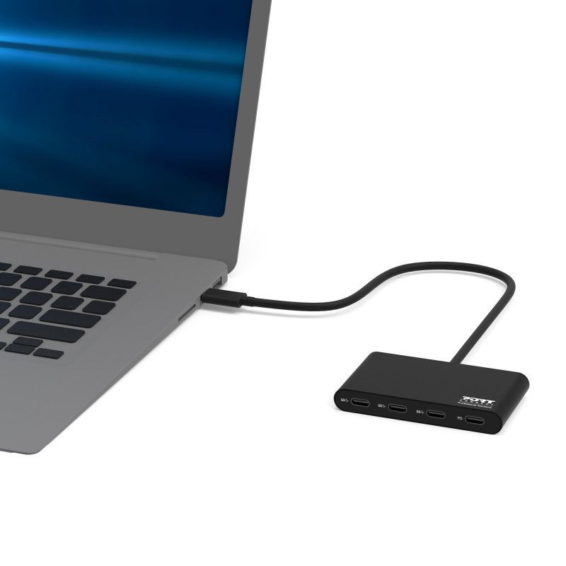 Port Designs USB-C Hub 3 USB-C Ports & 1 USB-C Power Delivery Port Designs USB-C Hub 3 USB-C Ports & 1 USB-C Power Delivery