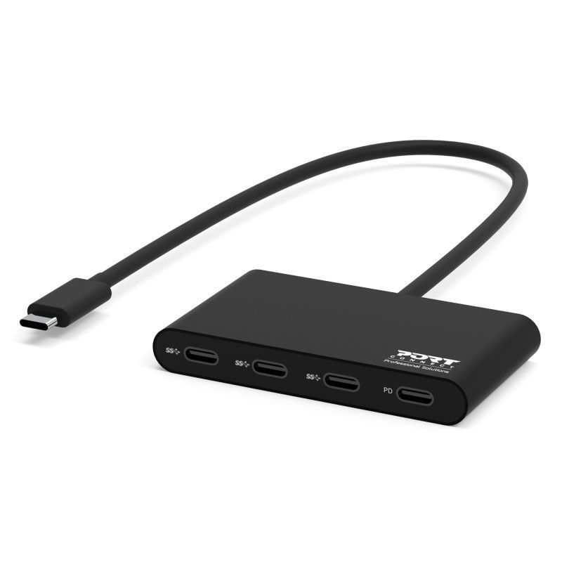 Port Designs USB-C Hub 3 USB-C Ports & 1 USB-C Power Delivery Port Designs USB-C Hub 3 USB-C Ports & 1 USB-C Power Delivery