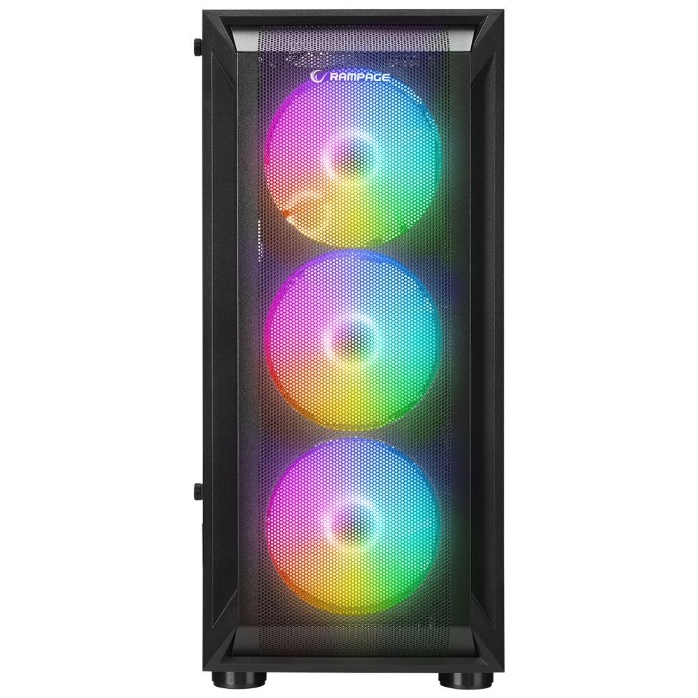 Rampage SHIVA RGB Tempered Glass Black Rampage SHIVA RGB Tempered Glass Black