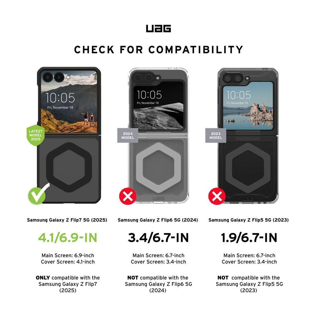 UAG Mouve case with Magnet for Samsung Galaxy Z Flip 7 Ash