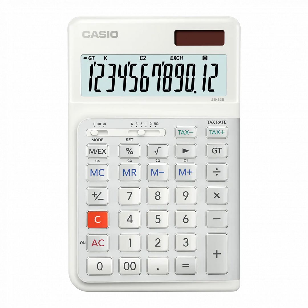 Casio JE-12E-WE Asztali számológép White Casio JE-12E-WE Asztali számológép White