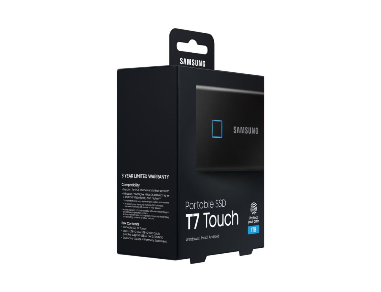 Samsung 1TB USB3.2/USB Type-C T7 Touch Black Samsung 1TB USB3.2/USB Type-C T7 Touch Black