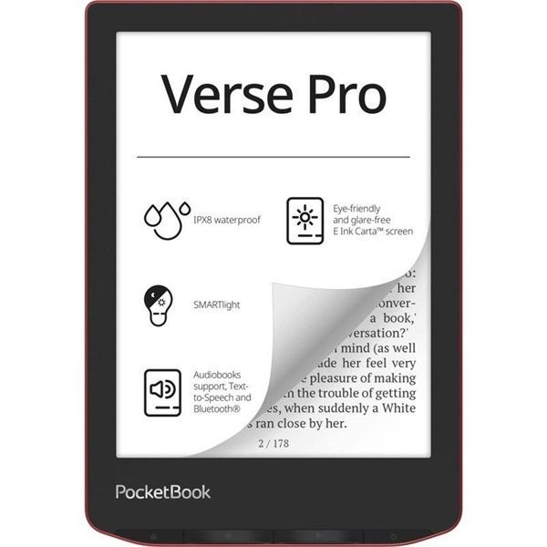 PocketBook 634 Verse Pro 6" E-book olvasó 16GB Passion Red