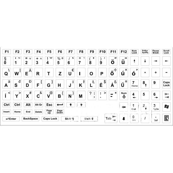 Tiger Tech Billentyűzet matrica White Tiger Tech Billentyűzet matrica White