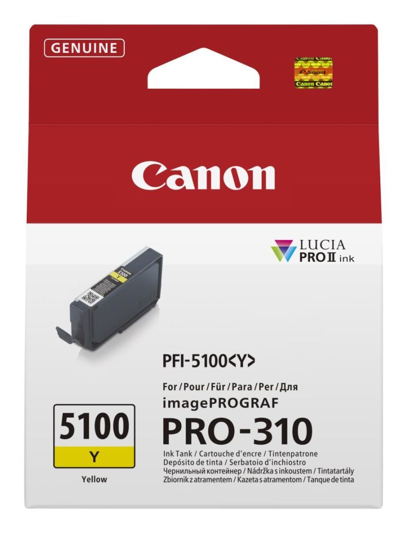 Canon PFI-5100 Yellow tintapatron Canon PFI-5100 Yellow tintapatron