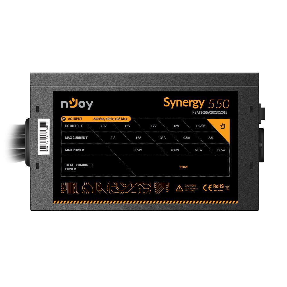Njoy 550W 80+ White Synergy 550 OEM Njoy 550W 80+ White Synergy 550 OEM