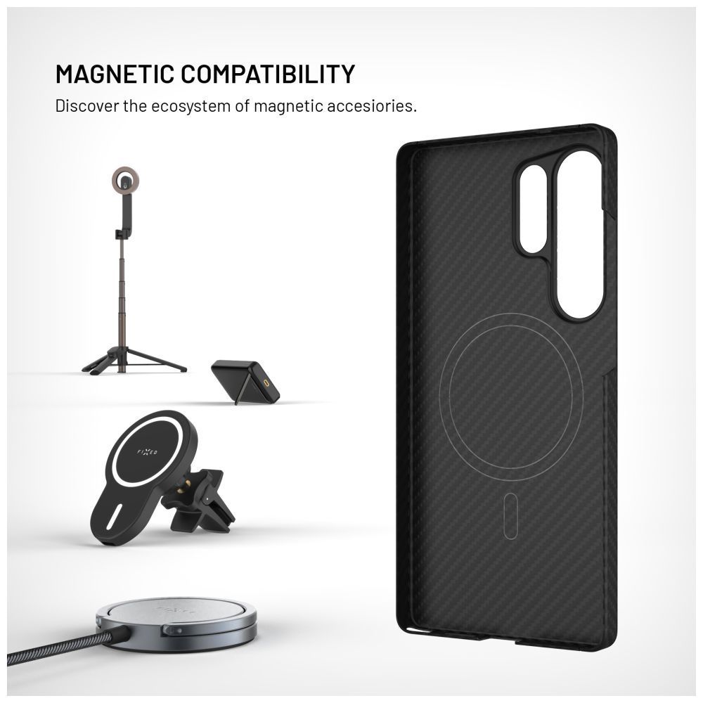 FIXED MagVelar Samsung Galaxy S25 Ultra készülékhez, fekete FIXED MagVelar Samsung Galaxy S25 Ultra készülékhez, fekete