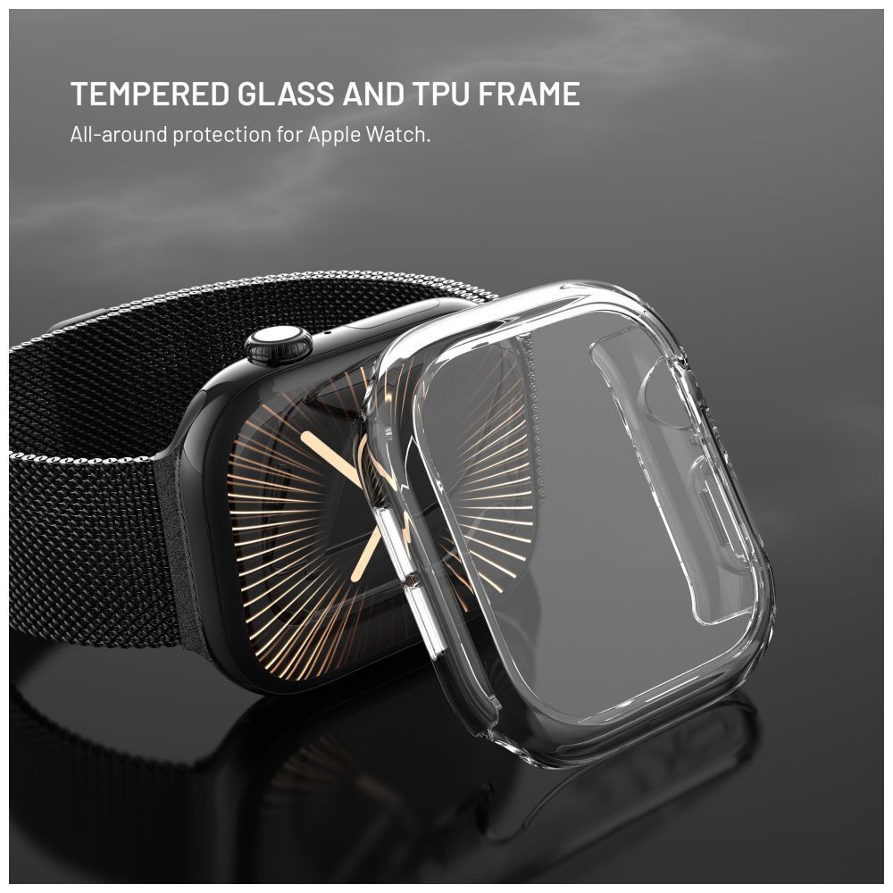 FIXED tok védő üveggel Apple Watch 10 42mm, átlátszó