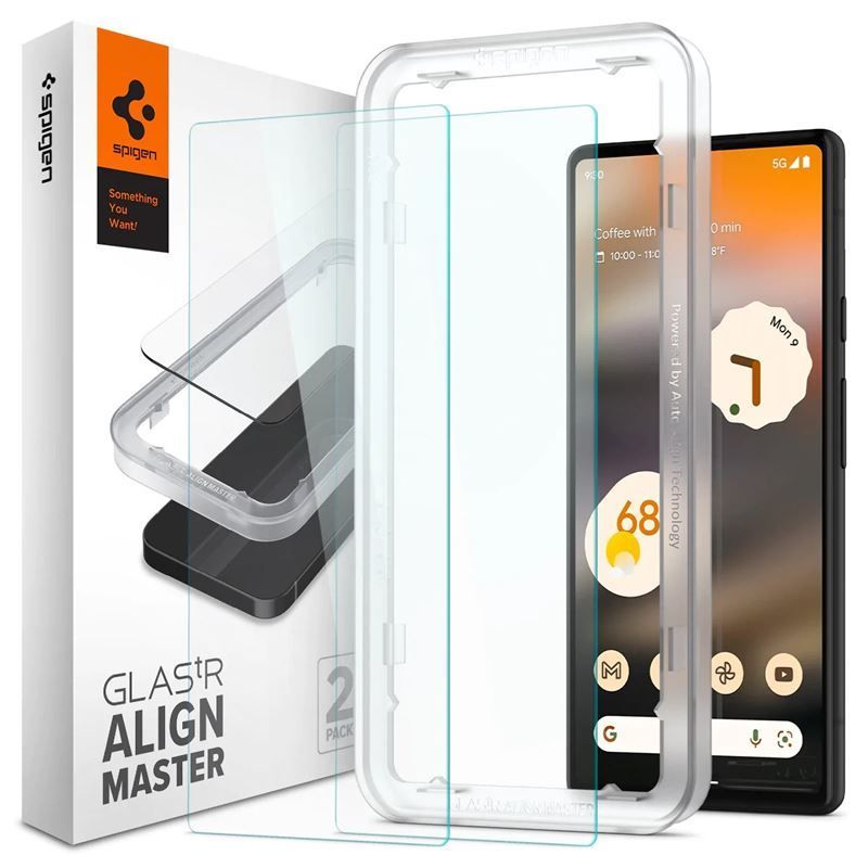 Spigen Glass AlignMaster 2 Pack, clear - Google Pixel 6a Spigen Glass AlignMaster 2 Pack, clear - Google Pixel 6a