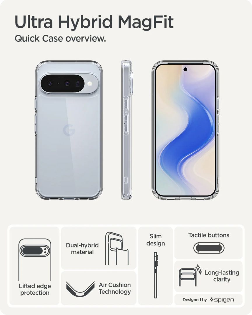Spigen Ultra Hybrid for Google Pixel 2025 Pro/Pixel 2025 Crystal Clear Spigen Ultra Hybrid for Google Pixel 2025 Pro/Pixel 2025 Crystal Clear