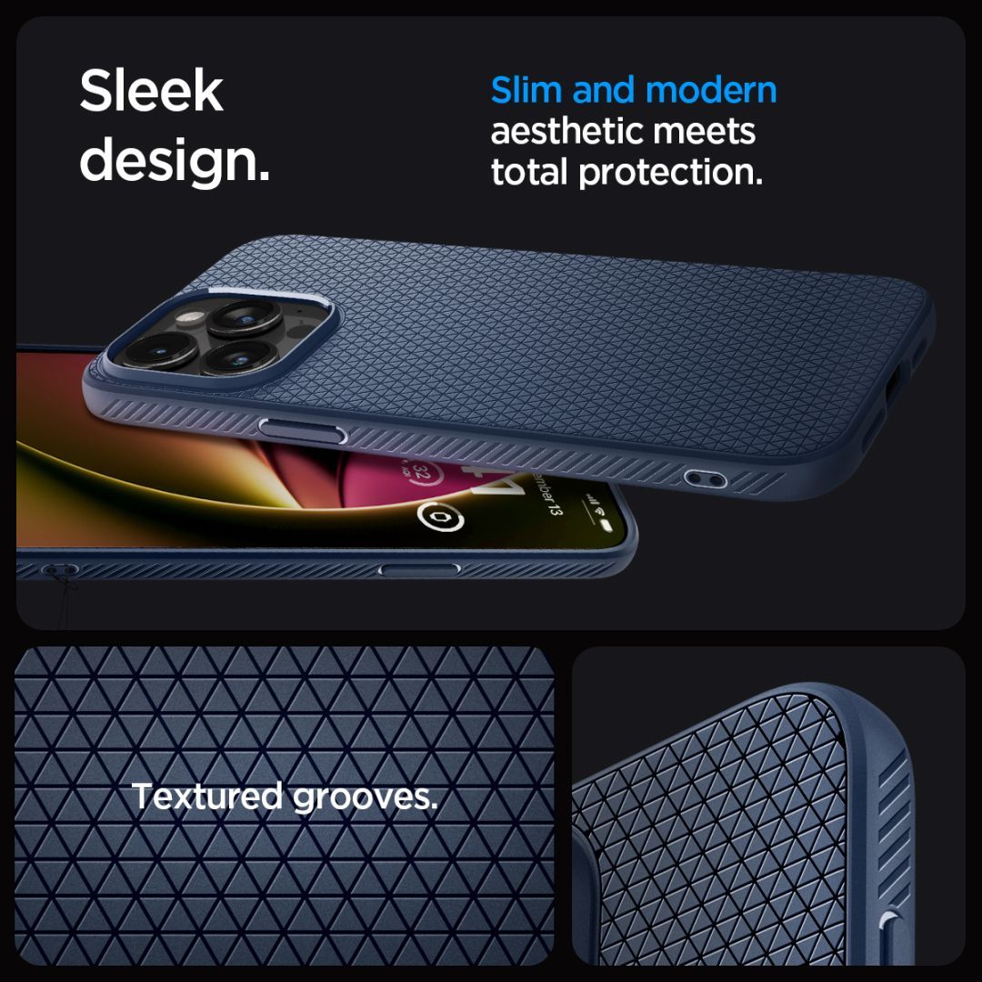 Spigen iPhone 15 Pro Case Liquid Air Navy Blue Spigen iPhone 15 Pro Case Liquid Air Navy Blue