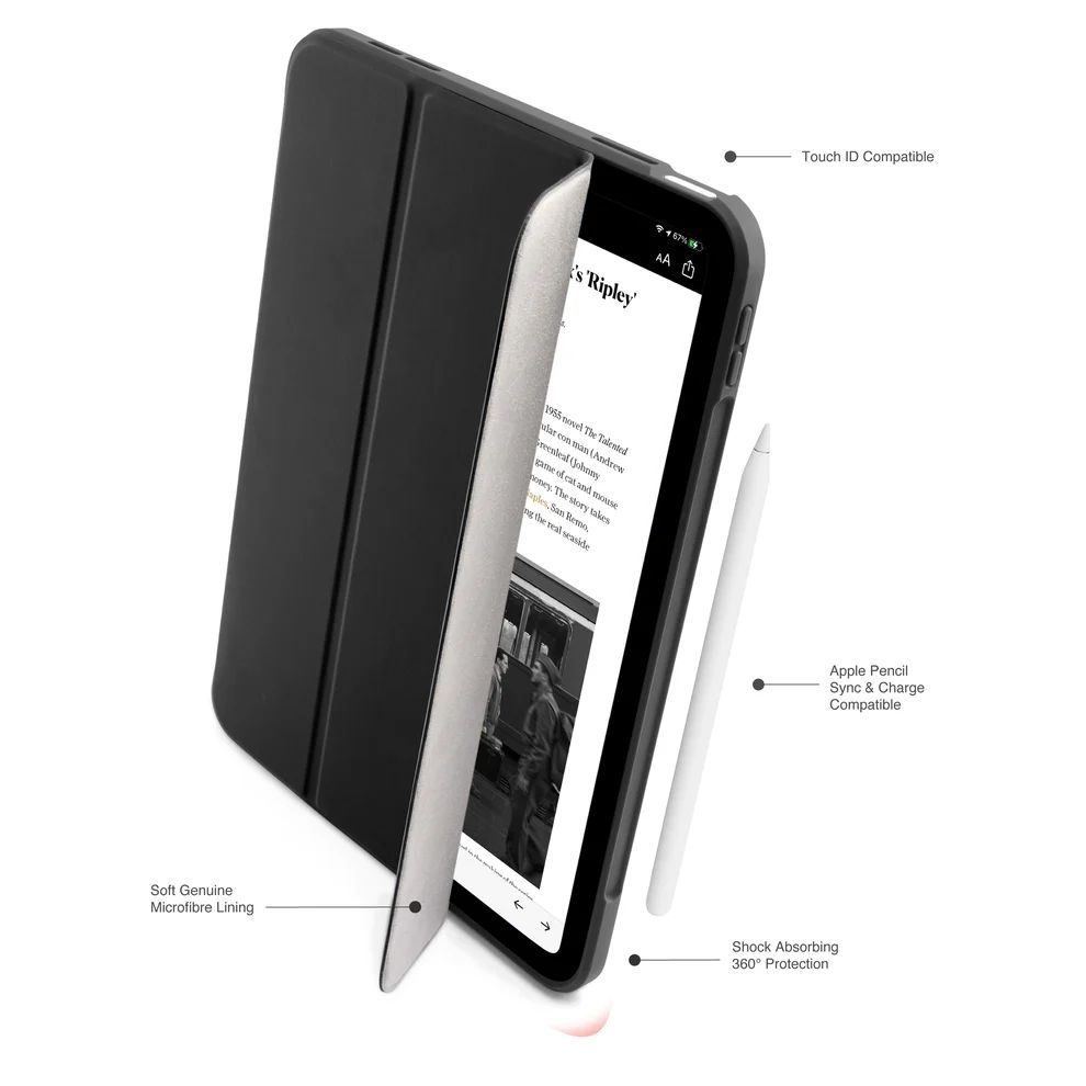 Pipetto Tri-Folio Case for iPad (A16) / iPad (2022) Black