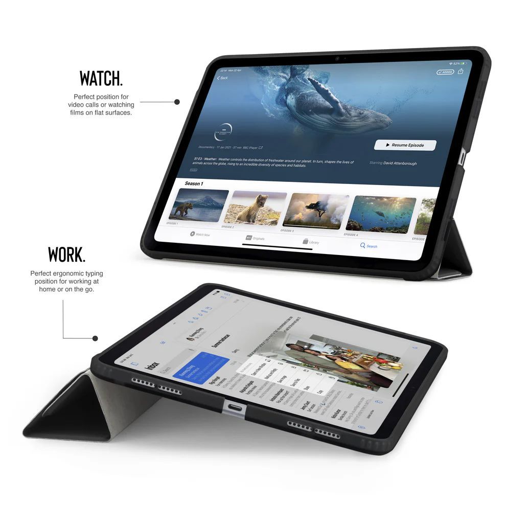 Pipetto Tri-Folio Case for iPad (A16) / iPad (2022) Black