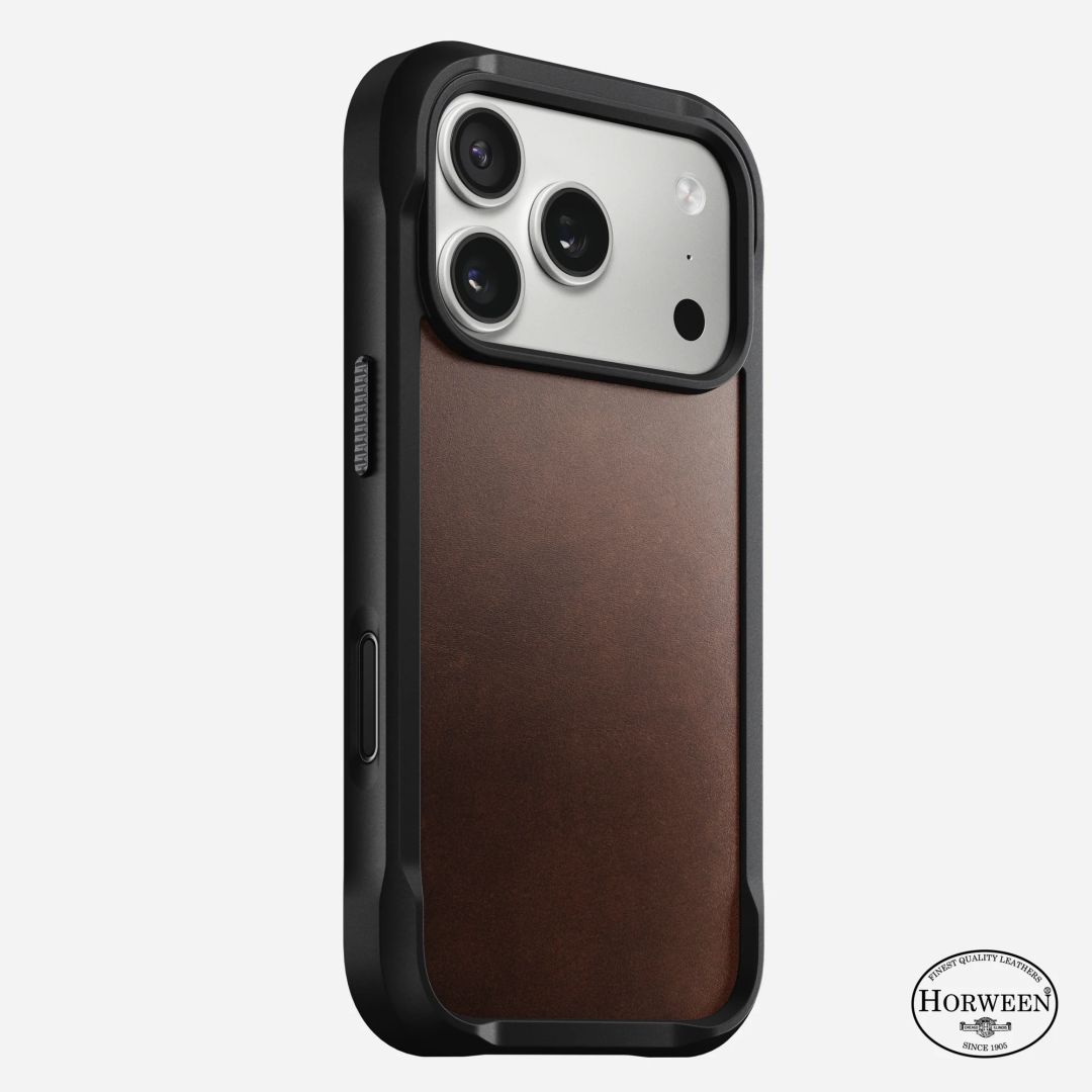 Nomad Rugged Leather (Horween) Case for iPhone 17 Pro Rustic Brown Nomad Rugged Leather (Horween) Case for iPhone 17 Pro Rustic Brown